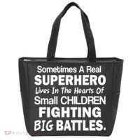 Real Superhero Hearts of Children Fighting Big Battles Tote Bag thumb 0