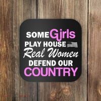 Real Women Defend Our Country Coaster thumb 0