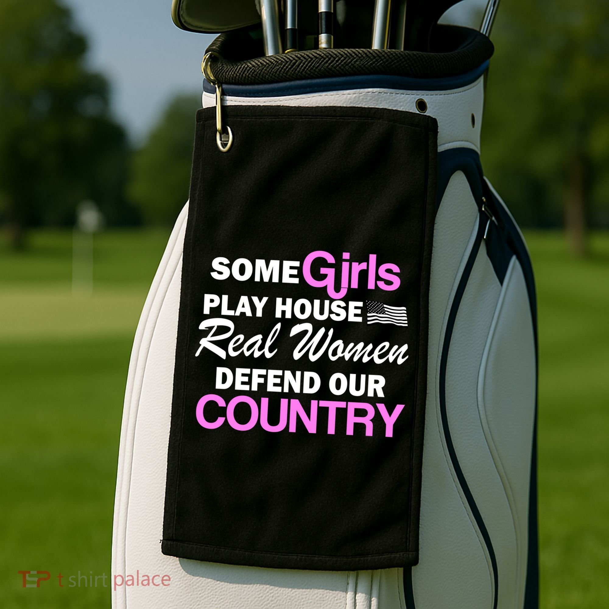 Real Women Defend Our Country Golf Towel