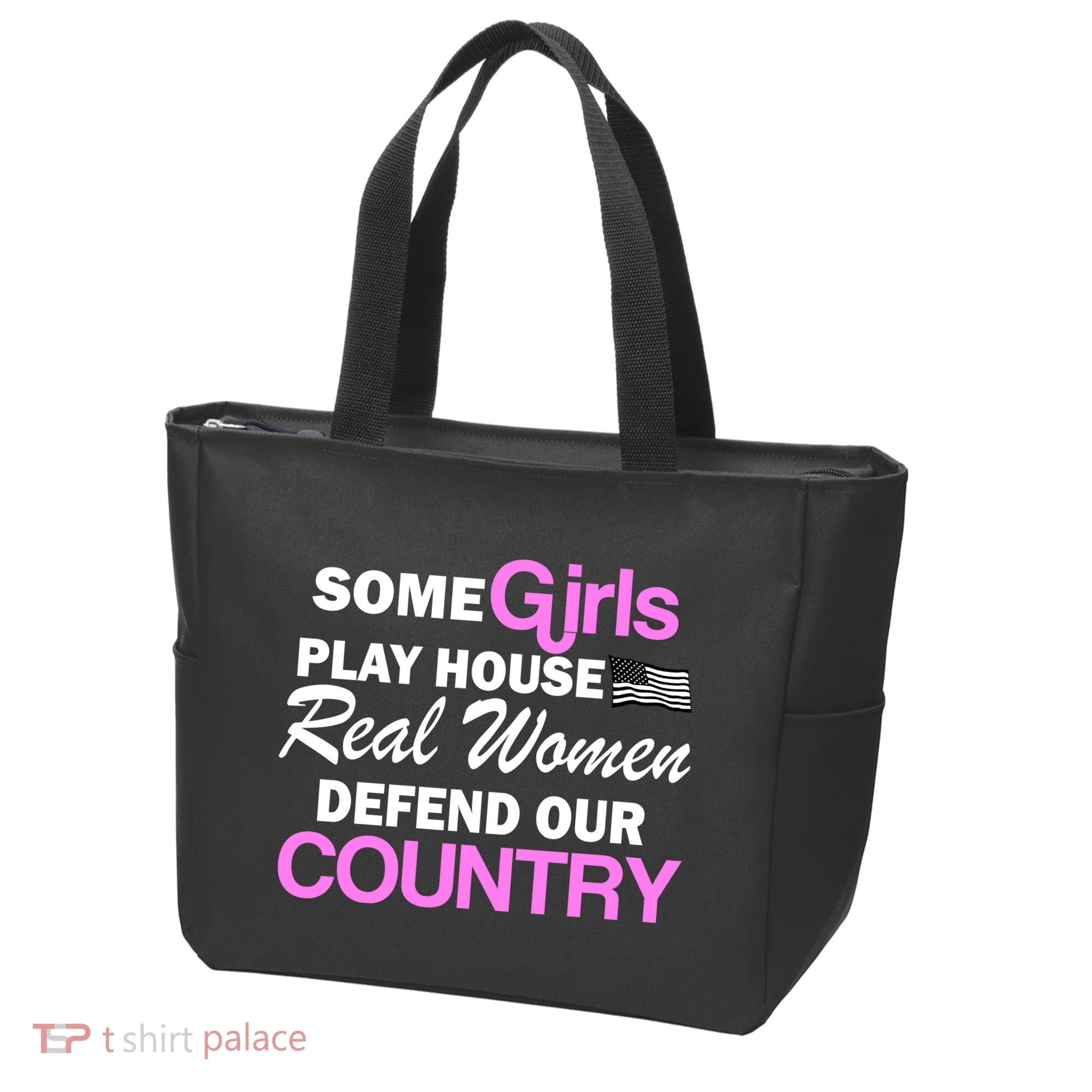 Real Women Defend Our Country Tote Bag
