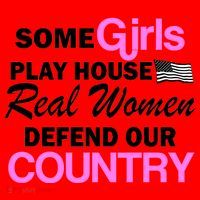 Real Women Defend Our Country Santa Hat thumb 1
