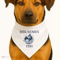 Real Women Fish USA-Made Doggie Bandana thumb 1