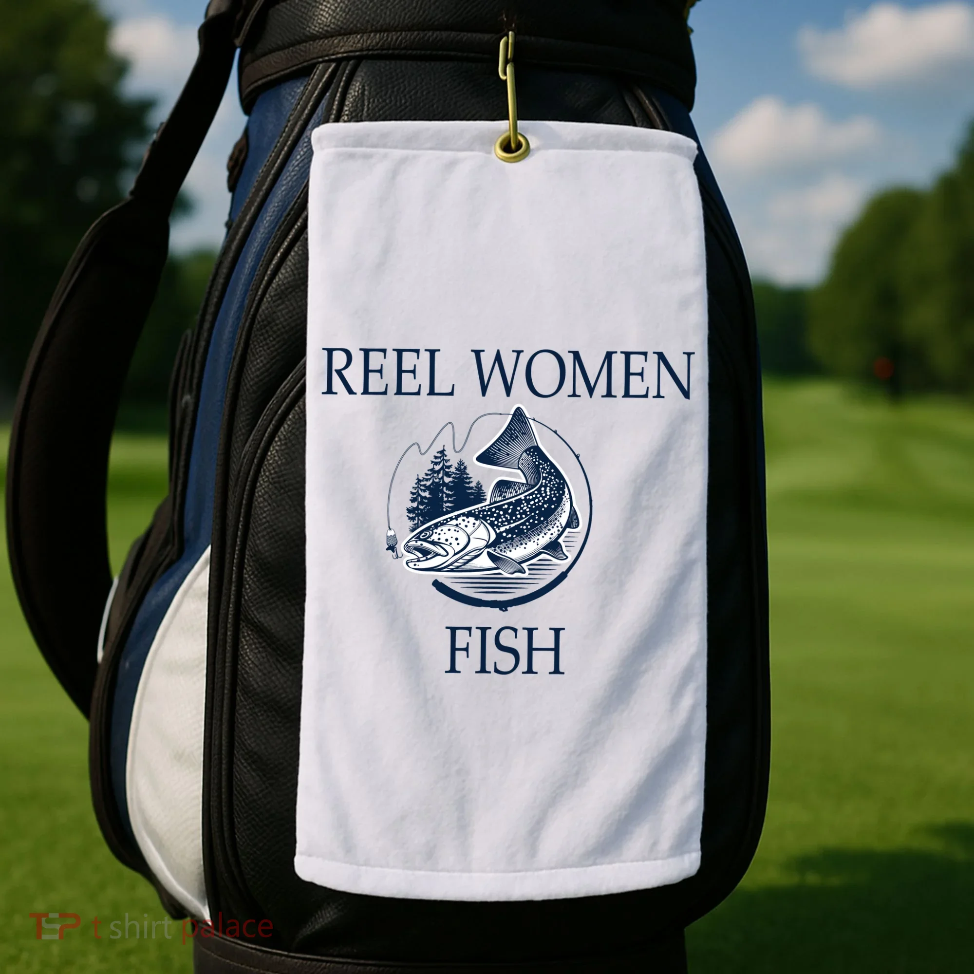 Real Women Fish Golf Towel
