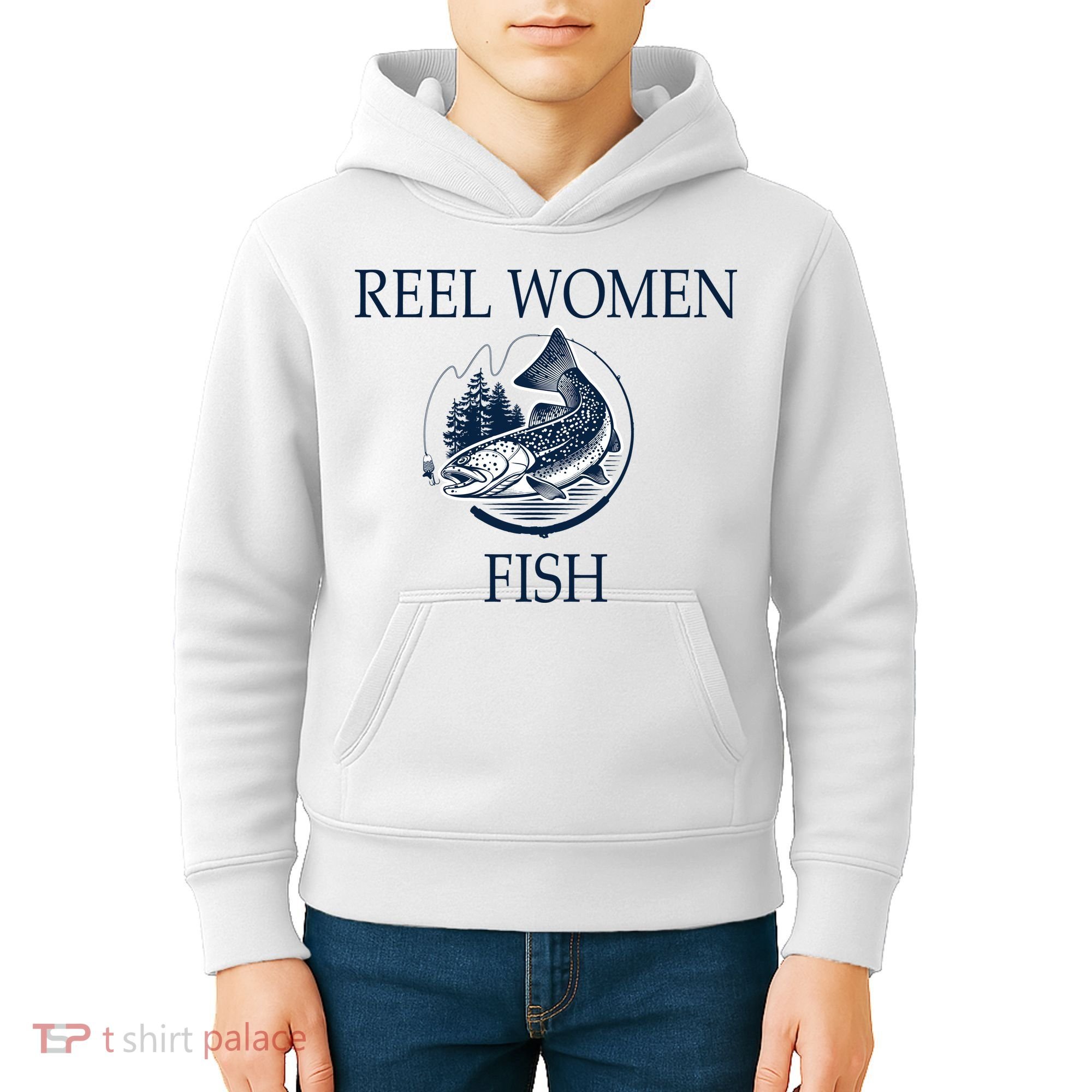 Real Women Fish Kids Hoodie