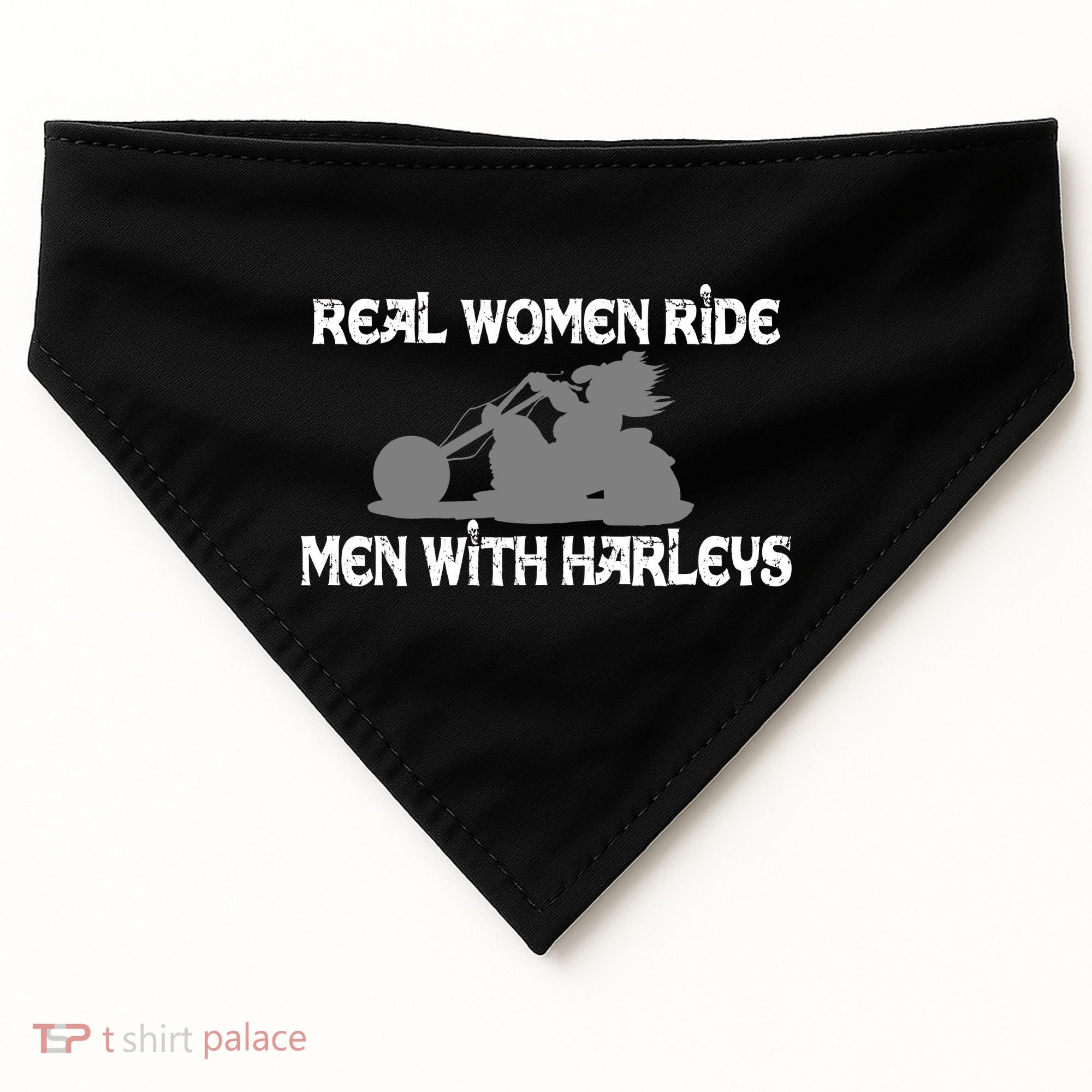 Real Women Ride Men With Harleys USA-Made Doggie Bandana