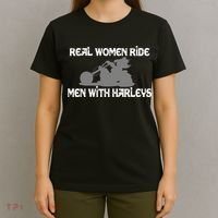 Real Women Ride Men With Harleys T-Shirt thumb 4