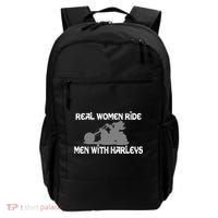 Real Women Ride Men With Harleys Backpack thumb 0