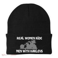 Real Women Ride Men With Harleys Beanie thumb 0