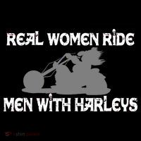 Real Women Ride Men With Harleys Women's Hoodie thumb 2