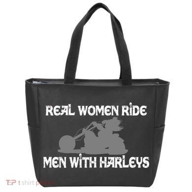 Real Women Ride Men With Harleys Tote Bag