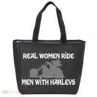 Real Women Ride Men With Harleys Tote Bag thumb 0