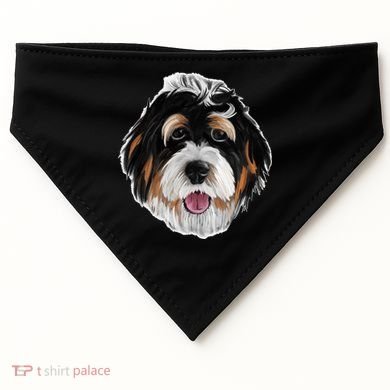 Realistic Dog Face USA-Made Doggie Bandana