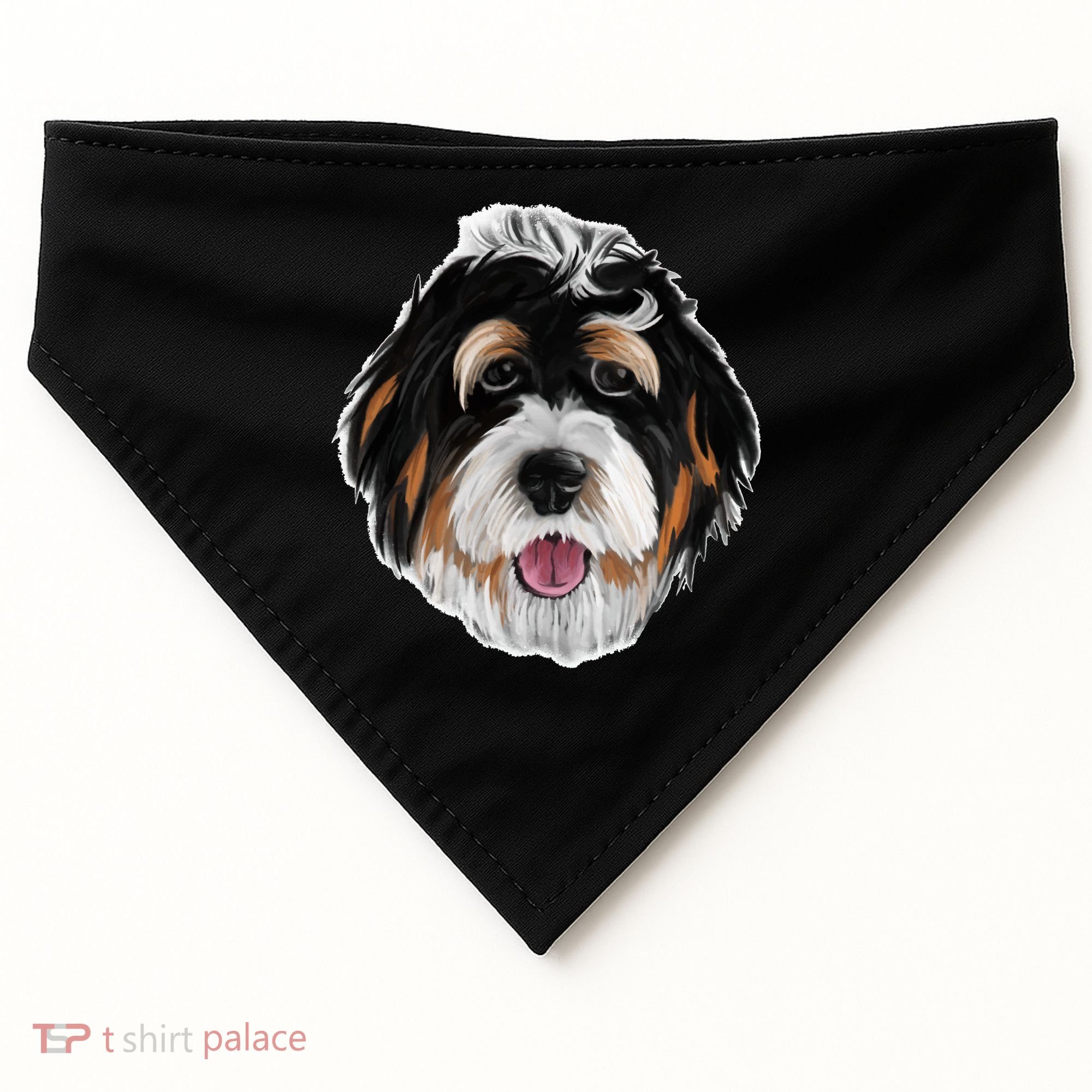 Realistic Dog Face USA-Made Doggie Bandana