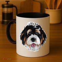 Realistic Dog Face Coffee Mug thumb 4