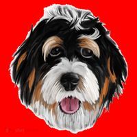 Realistic Dog Face Santa Hat thumb 1