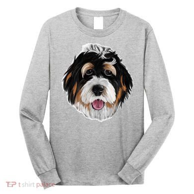 Realistic Dog Face Long Sleeve Shirt