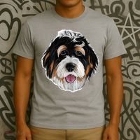 Realistic Dog Face T-Shirt thumb 3
