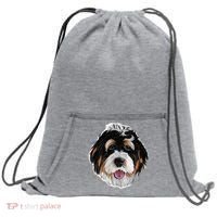 Realistic Dog Face Sweatshirt Cinch Pack Bag thumb 0