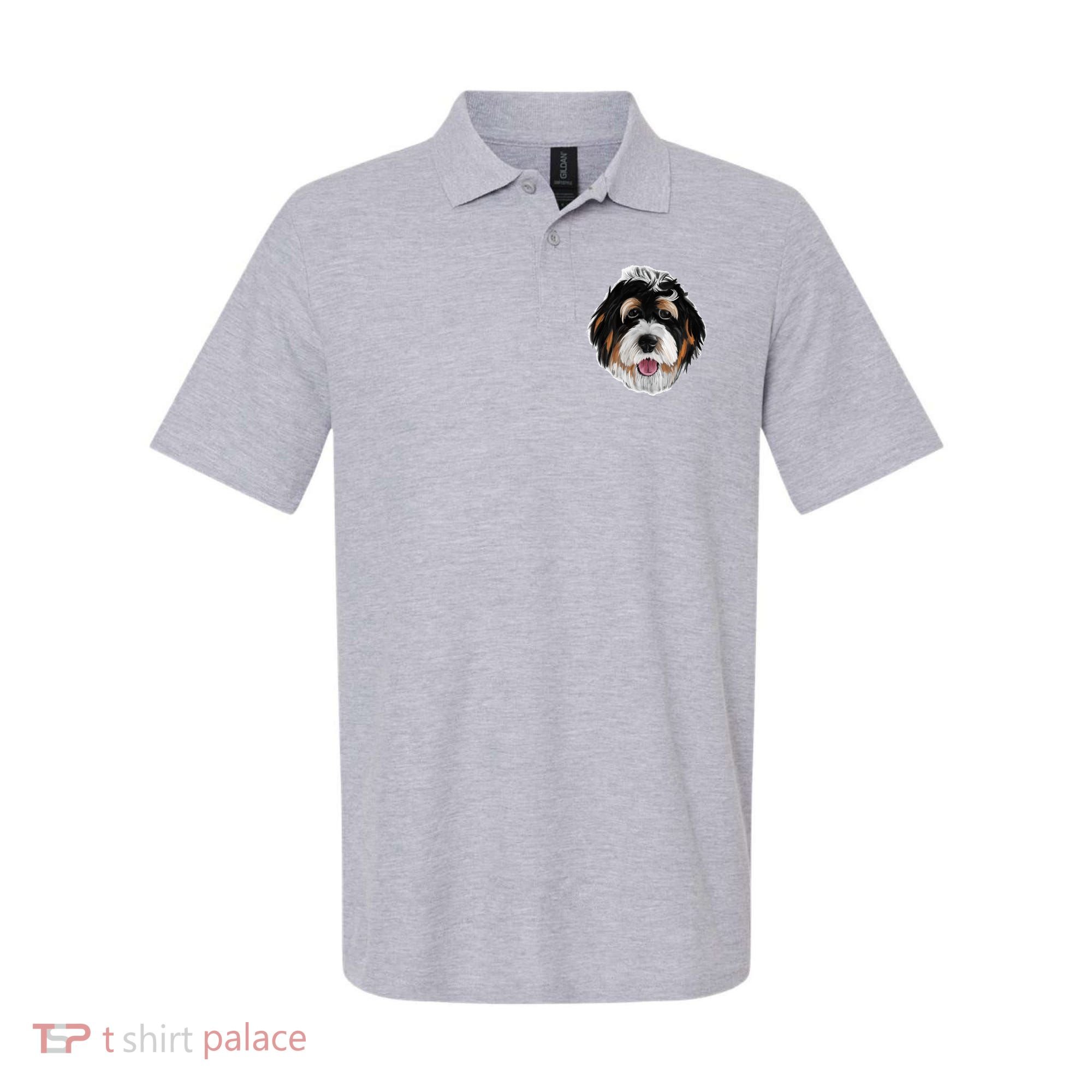 Realistic Dog Face Polo