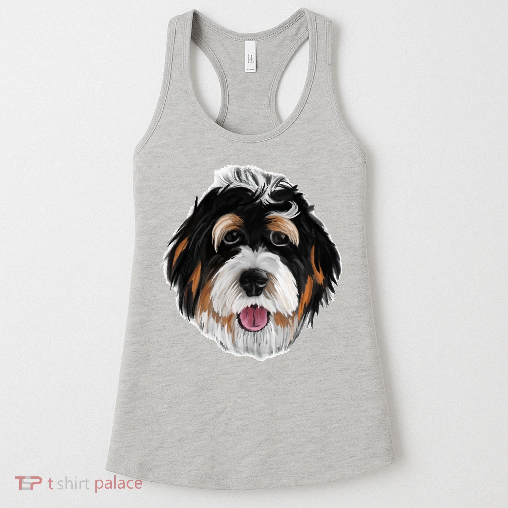Realistic Dog Face Women's Tank Top