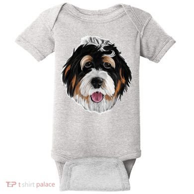 Realistic Dog Face Baby Bodysuit