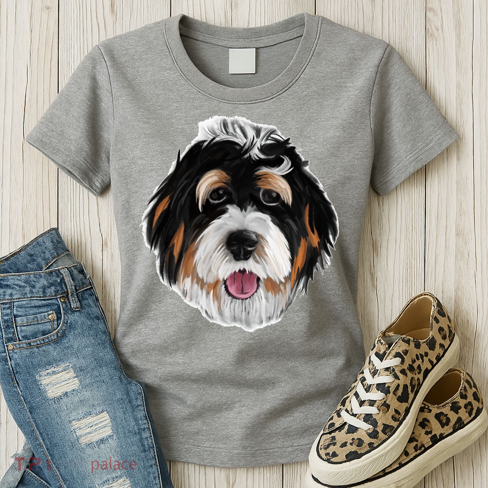 Realistic Dog Face Women's T-Shirt