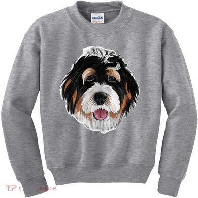 Realistic Dog Face Kids Sweatshirt