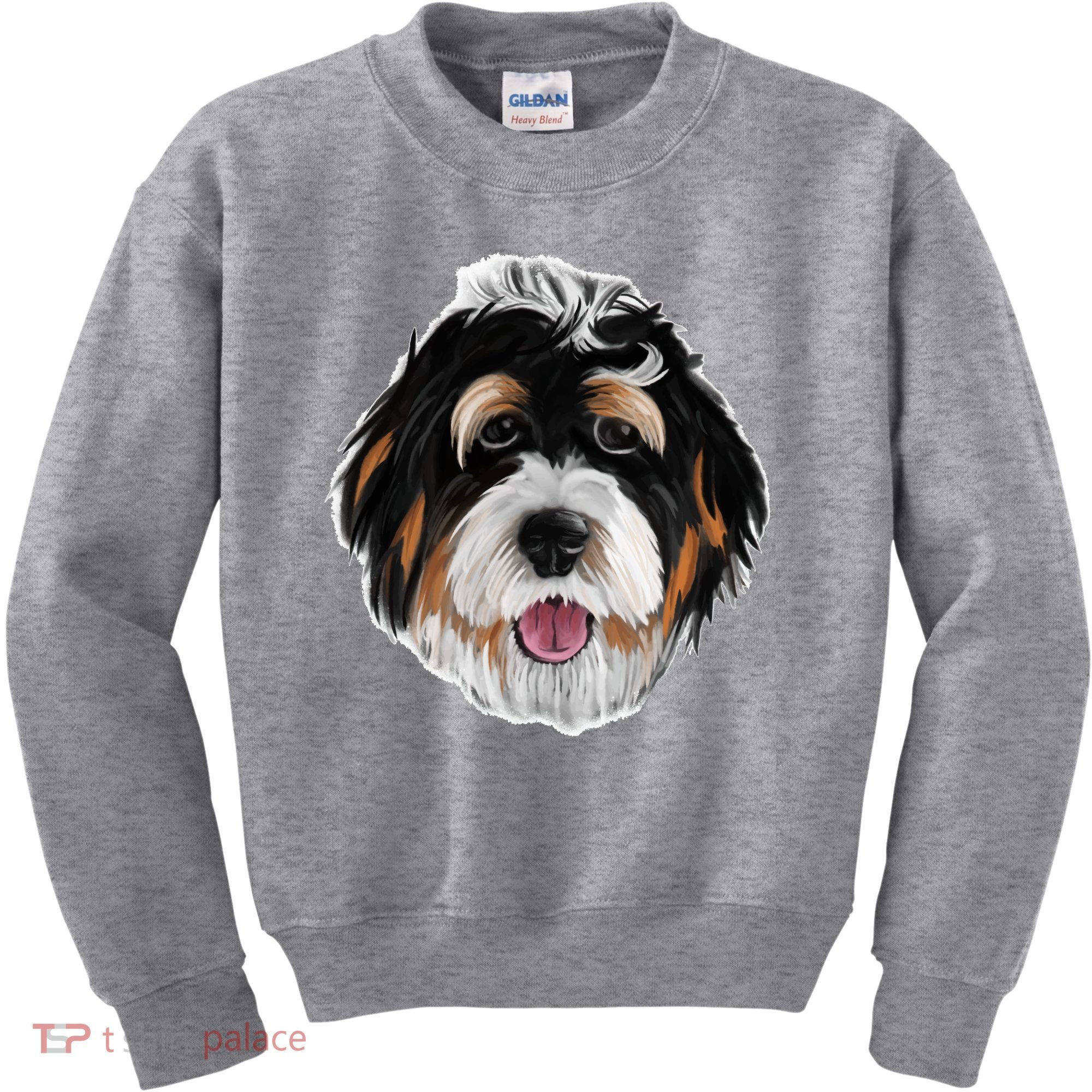 Realistic Dog Face Kids Sweatshirt