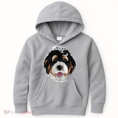 Realistic Dog Face Kids Hoodie