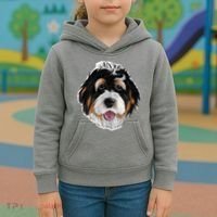 Realistic Dog Face Kids Hoodie thumb 3