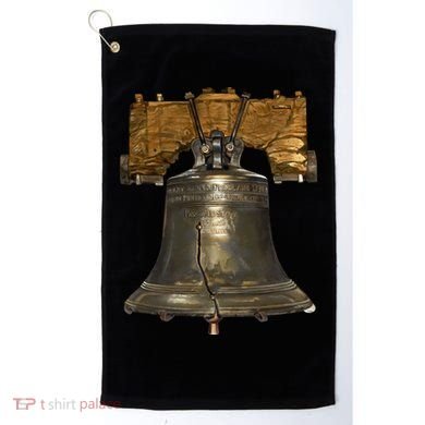 Realistic Liberty Bell Golf Towel