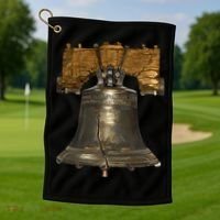 Realistic Liberty Bell Golf Towel thumb 1
