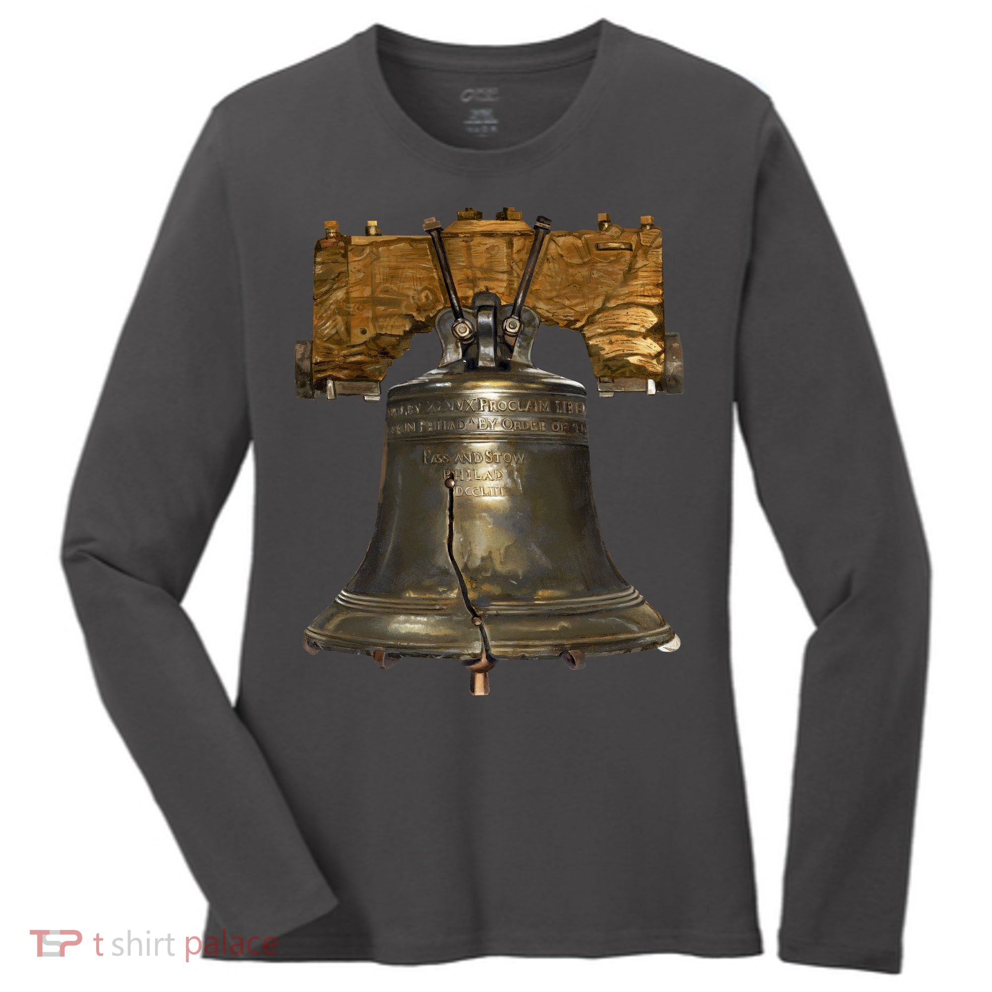 Realistic Liberty Bell Women's Long Sleeve Shirt
