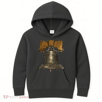Realistic Liberty Bell Kids Hoodie