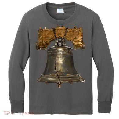 Realistic Liberty Bell Kids Long Sleeve Shirt