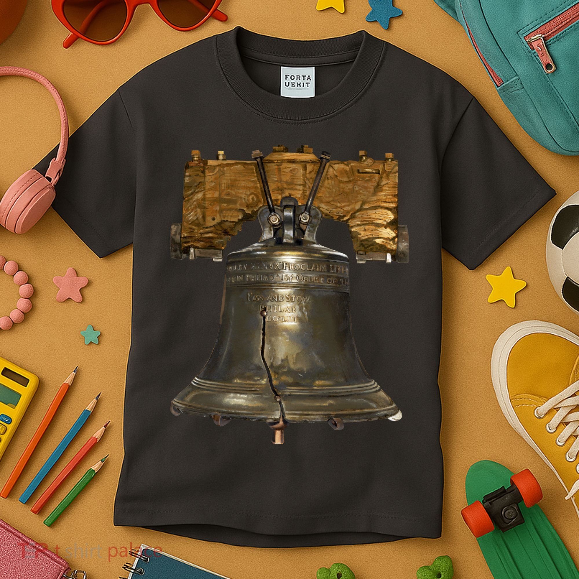 Realistic Liberty Bell Kids T-Shirt