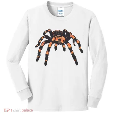 Realistic Tarantula Kids Long Sleeve Shirt