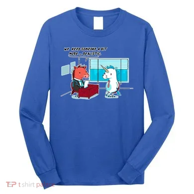 Realistic Unicorn Long Sleeve Shirt