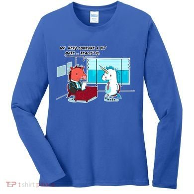 Realistic Unicorn Women's Long Sleeve Shirt