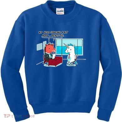 Realistic Unicorn Kids Sweatshirt