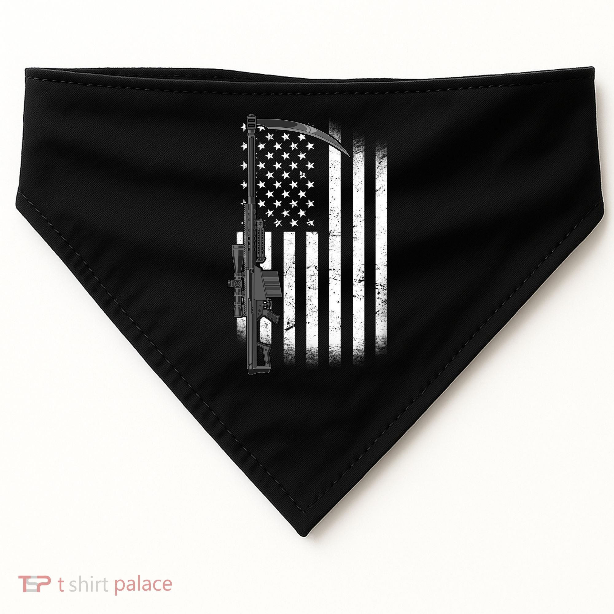 Reapers Gun Flag USA-Made Doggie Bandana