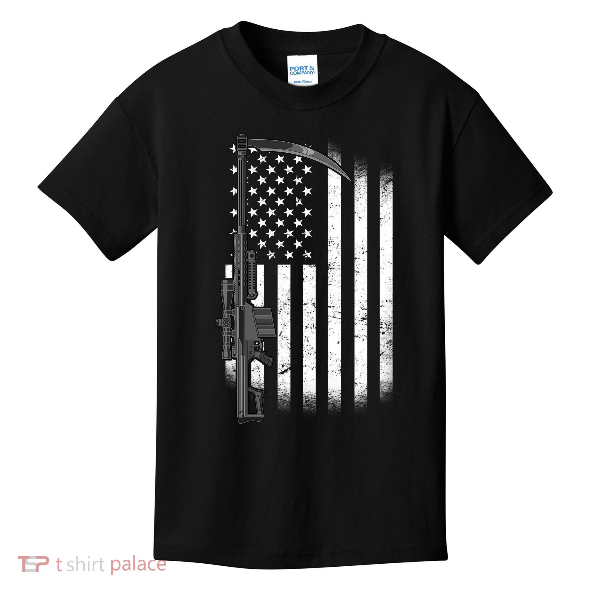Reapers Gun Flag Kids T-Shirt