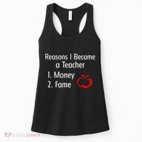 Reasons I Became A Teacher Funny Women's Tank Top thumb 0
