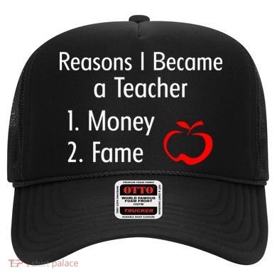 Reasons I Became A Teacher Funny Hat
