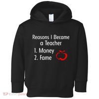 Reasons I Became A Teacher Funny Toddler Hoodie thumb 0