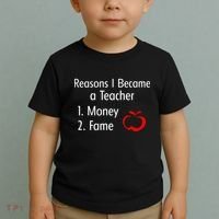 Reasons I Became A Teacher Funny Toddler T-Shirt thumb 2