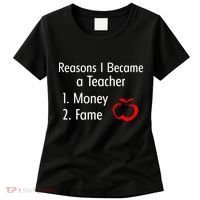 Reasons I Became A Teacher Funny Women's T-Shirt thumb 0