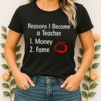 Reasons I Became A Teacher Funny Women's T-Shirt thumb 2