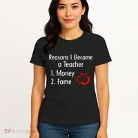 Reasons I Became A Teacher Funny Women's T-Shirt thumb 4