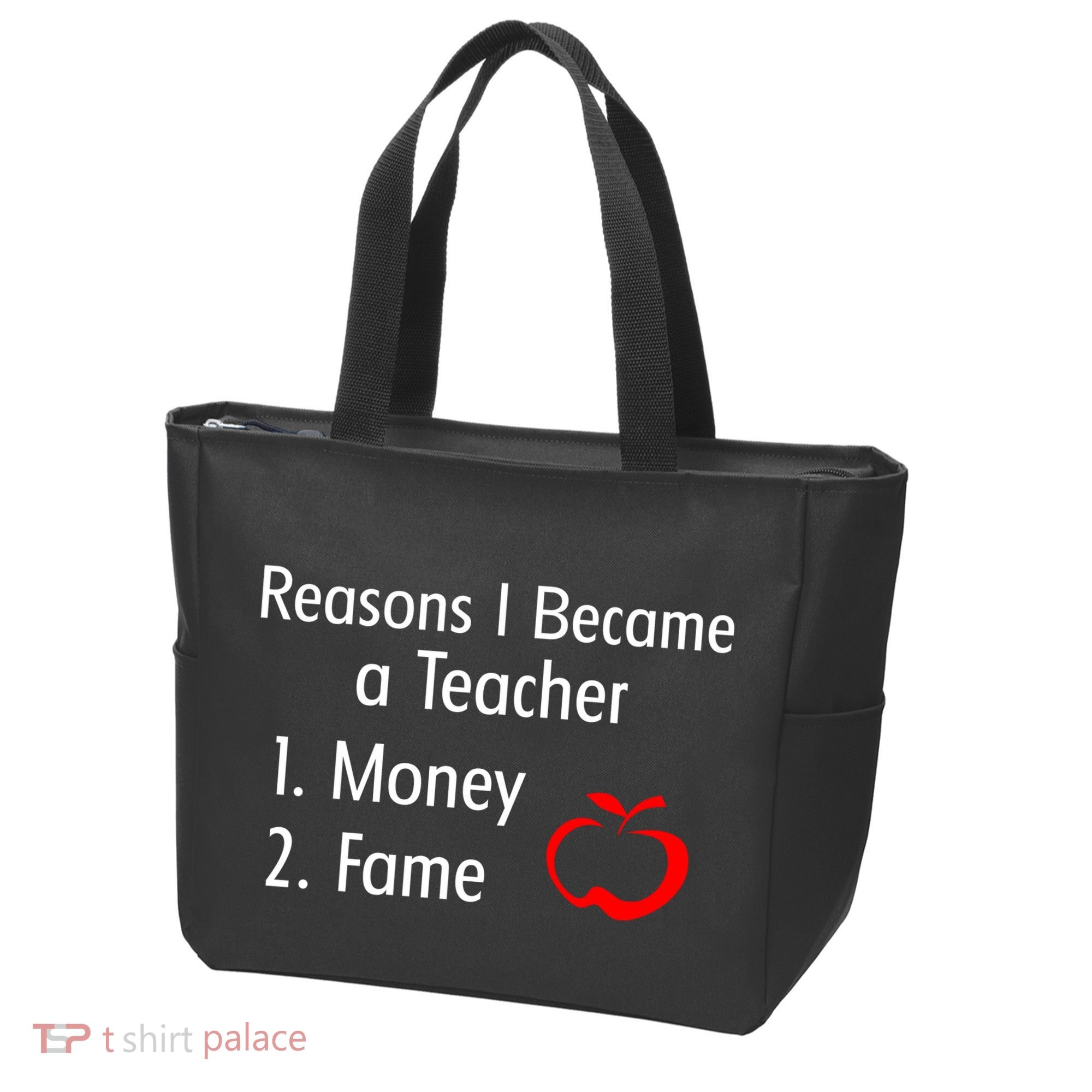 Reasons I Became A Teacher Funny Tote Bag